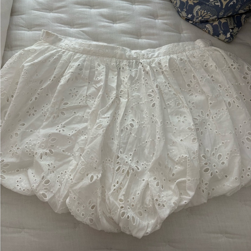 Zara White Bubble Skort